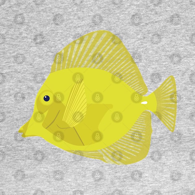 Yellow tang fish illustration by MickeyEdwards